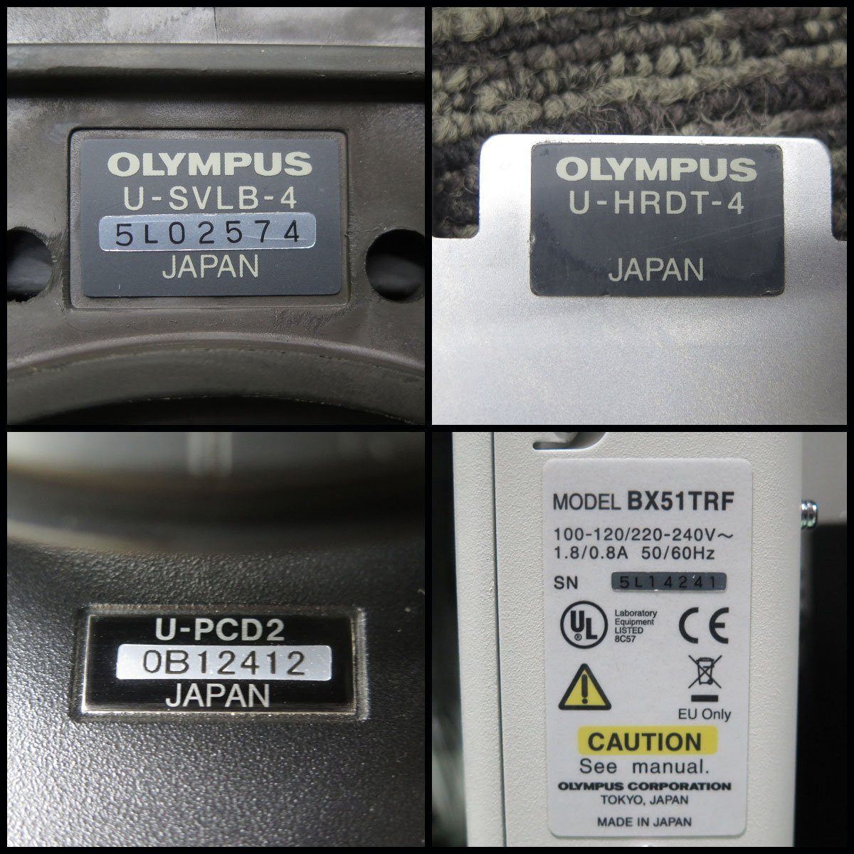 Olympus BX51TRF System Biological Microscope with 5 Objective Lenses (as-is) [v1220086419]