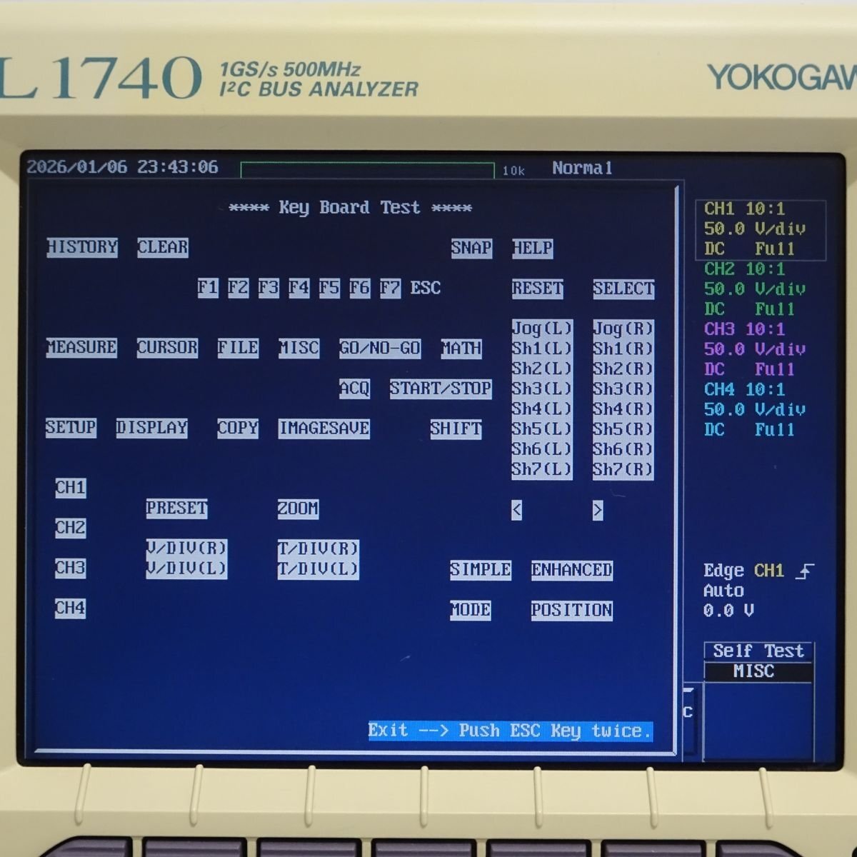 Yokogawa DL1740 I2C Bus Analyzer 4ch 500MHz (as-is) [m1226526880]