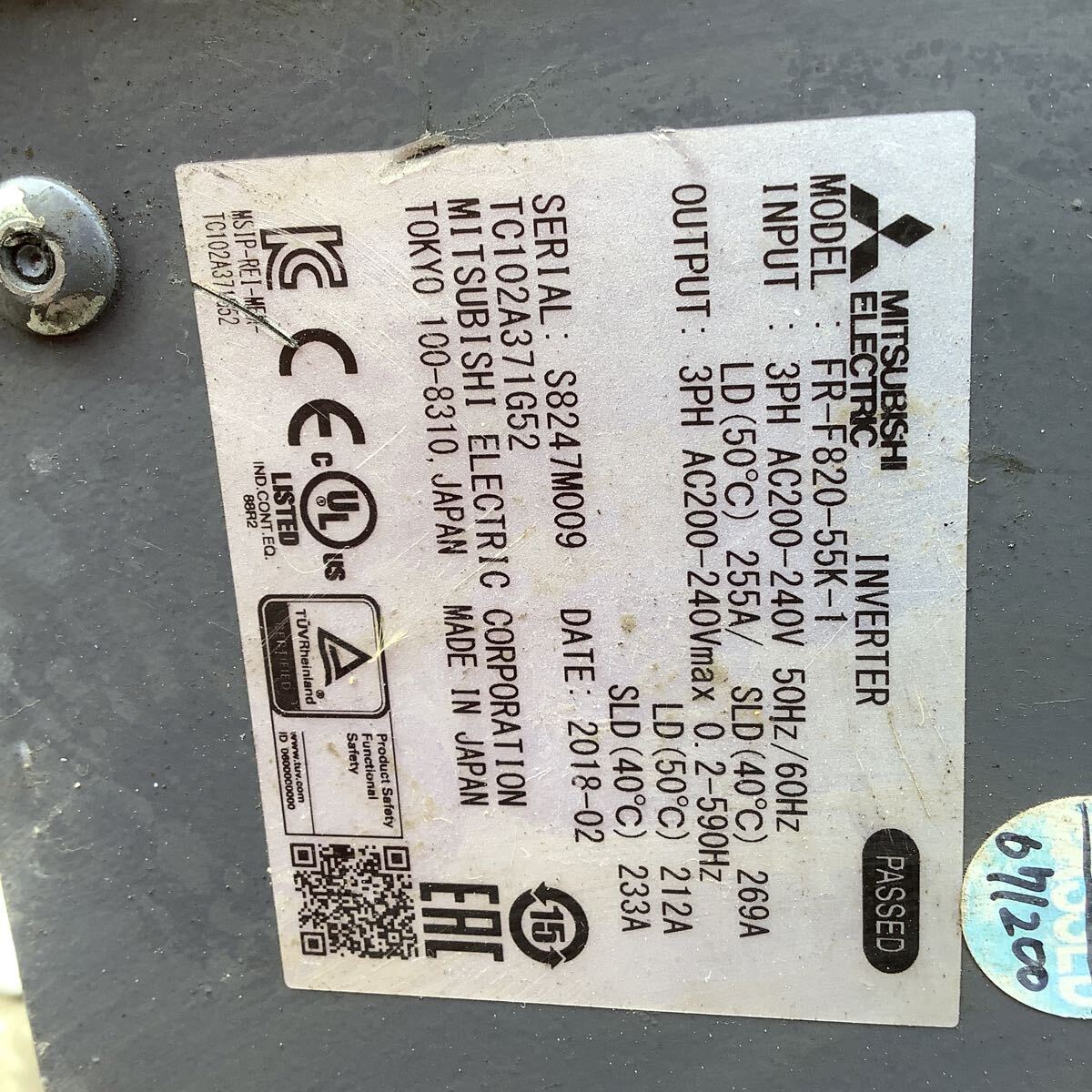 Mitsubishi Electric FR-F820-55K-1 Inverter 55kW [f1226851442]
