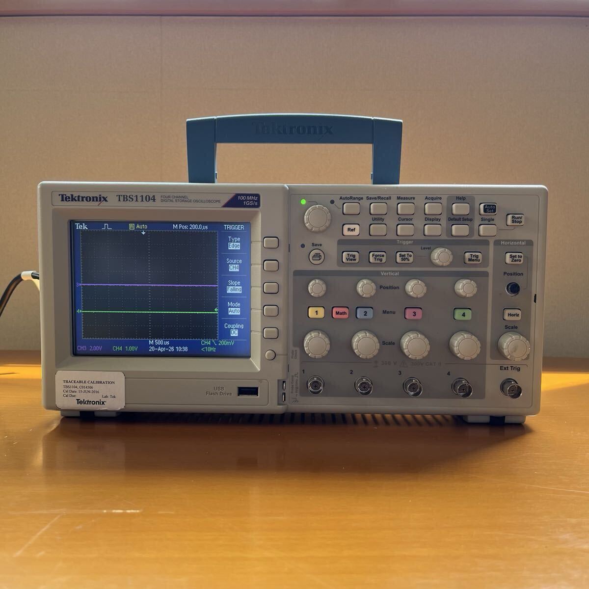 Tektronix TBS1104 Four Channel Digital Storage Oscilloscope with Power Cable [g1227180297]