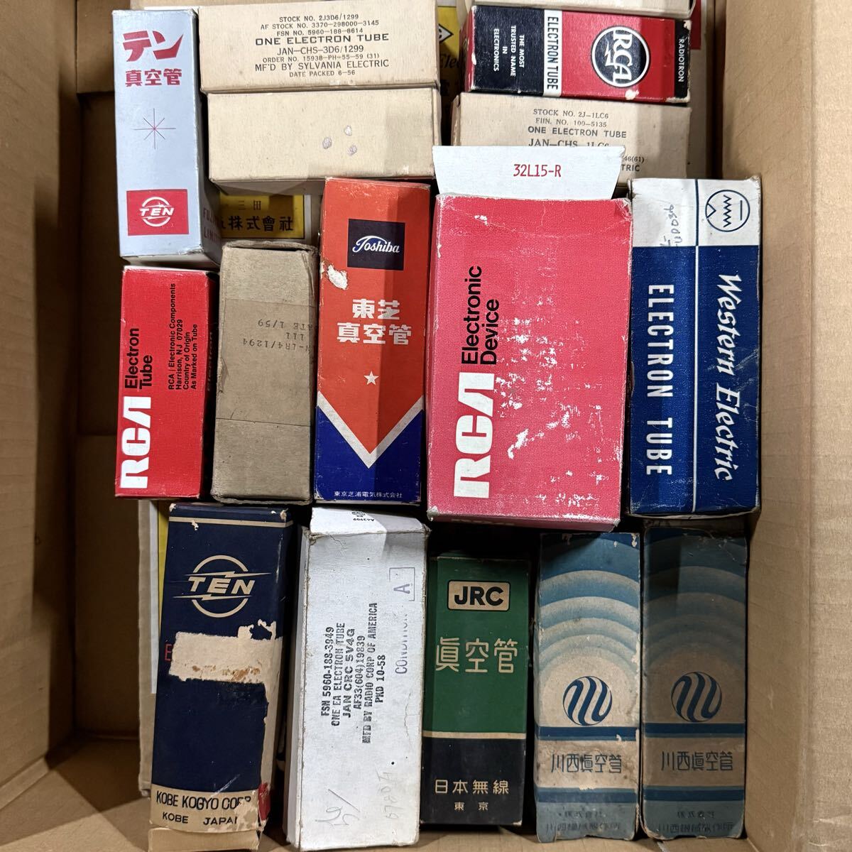 Hitachi RCA Toshiba Mazda NEC Mitsubishi National JRC Vacuum Tubes Lot of 240+ Unverified (untested) [v1228906189]