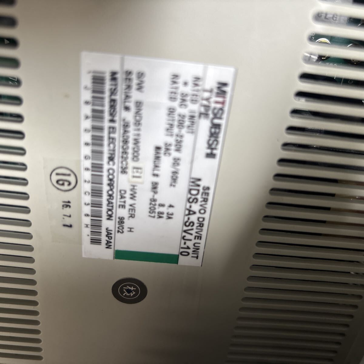 Mitsubishi Electric ff2540 Servo Amplifier (as-is) [t1231343675]