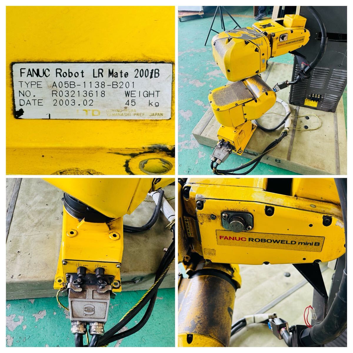 FANUC A05B-1138-B201 ROBOWELD miniB Robot with A05B-2440-C311 Controller and Teach Pendant [1232098828]