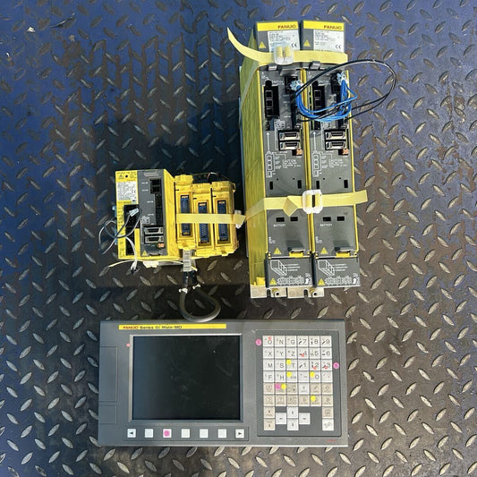 FANUC A06B-6130-H003 Electronic Component with A06B-6130-H002 A02B-0321-B500 NCK1210F-1AV (for parts or not working) [t1233636128]