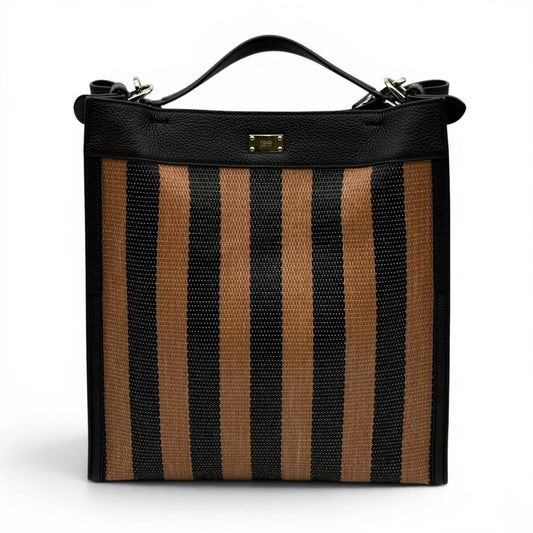 Fendi 7VA447 2WAY Handbag Black Brown [m1233784369]