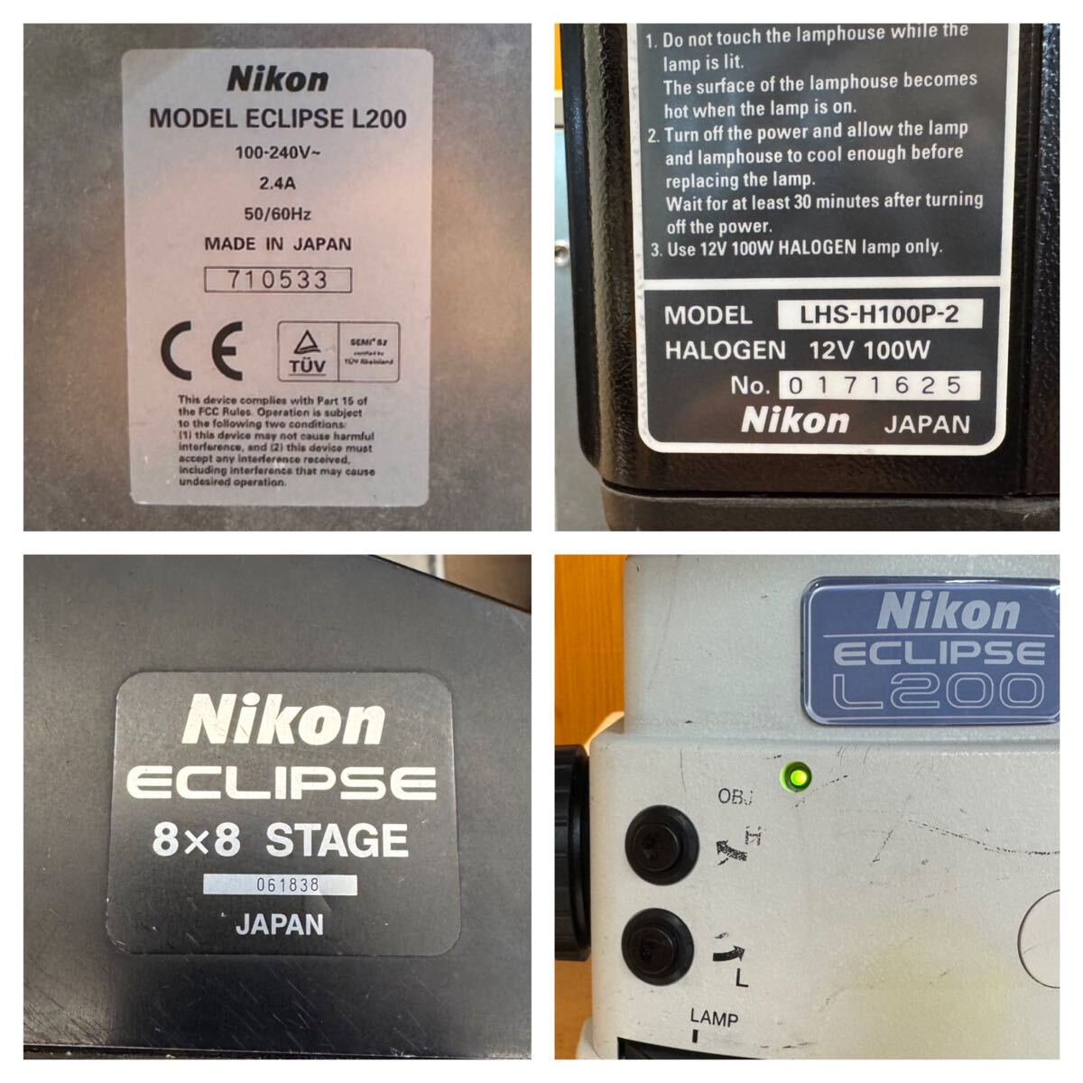 Nikon Eclipse L200 Industrial Microscope with Eyepiece and Objective Lenses [u1237016971]