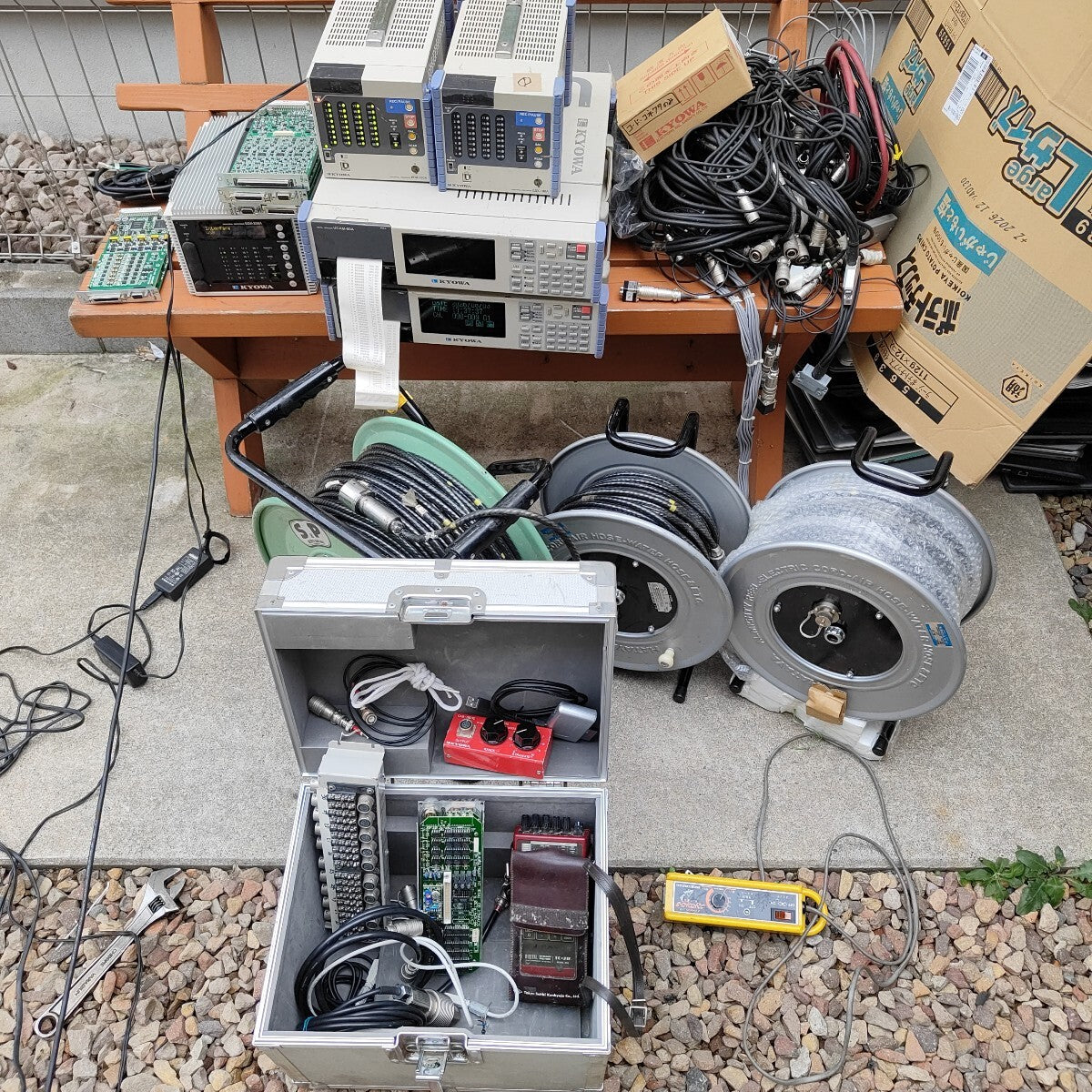 KYOWA Measurement Equipment Set Data Logger Cable Reel Lot [x1239480371]