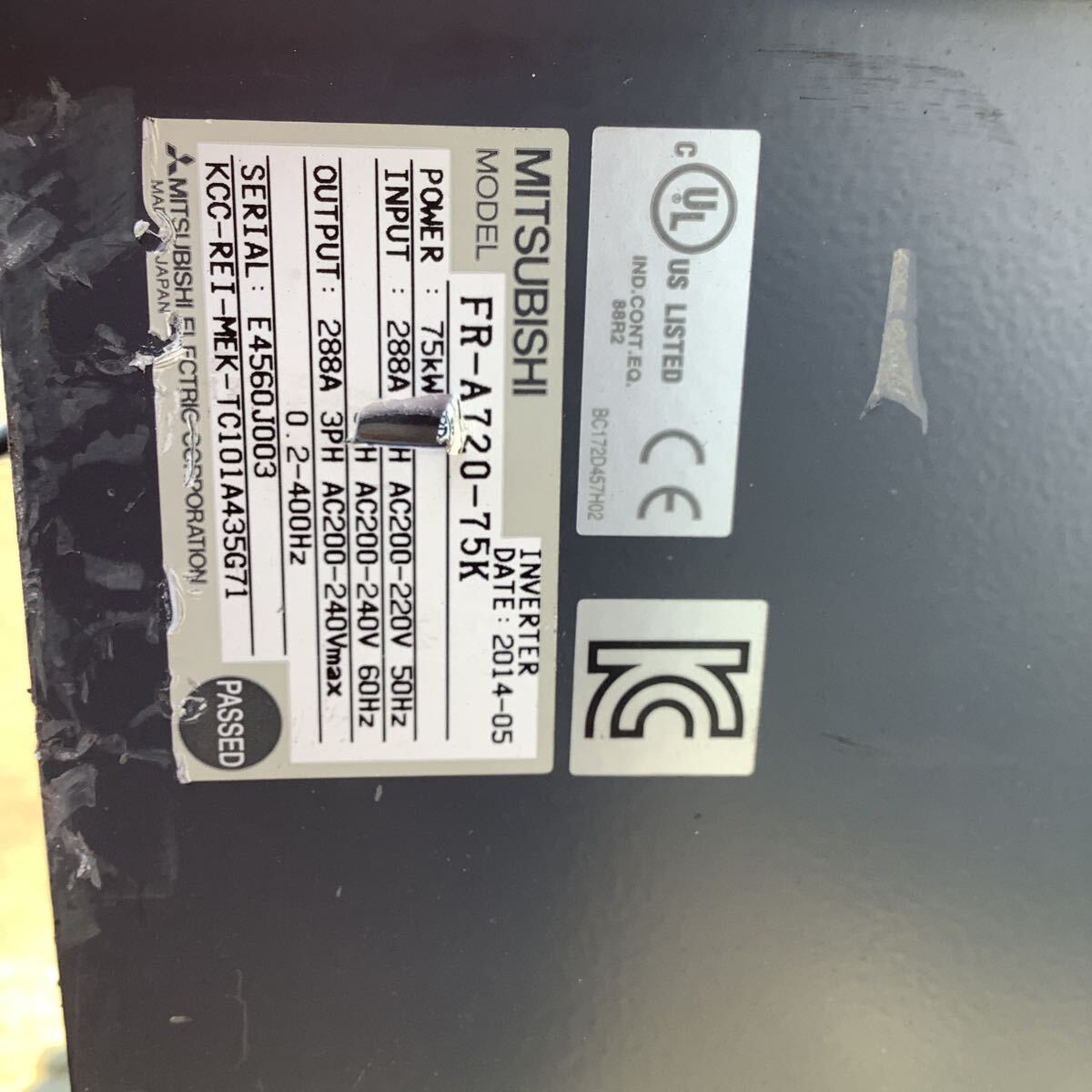 Mitsubishi Electric FR-A720-75K Inverter 75kW (as-is) [x1239740601]