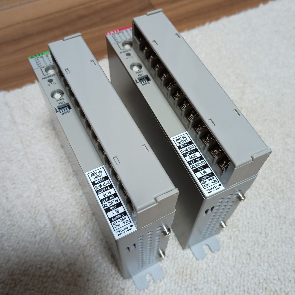 Yokogawa FL100-AT1S Analog Input FL100-AR71S Analog Output 2 pcs Set [z664009668]