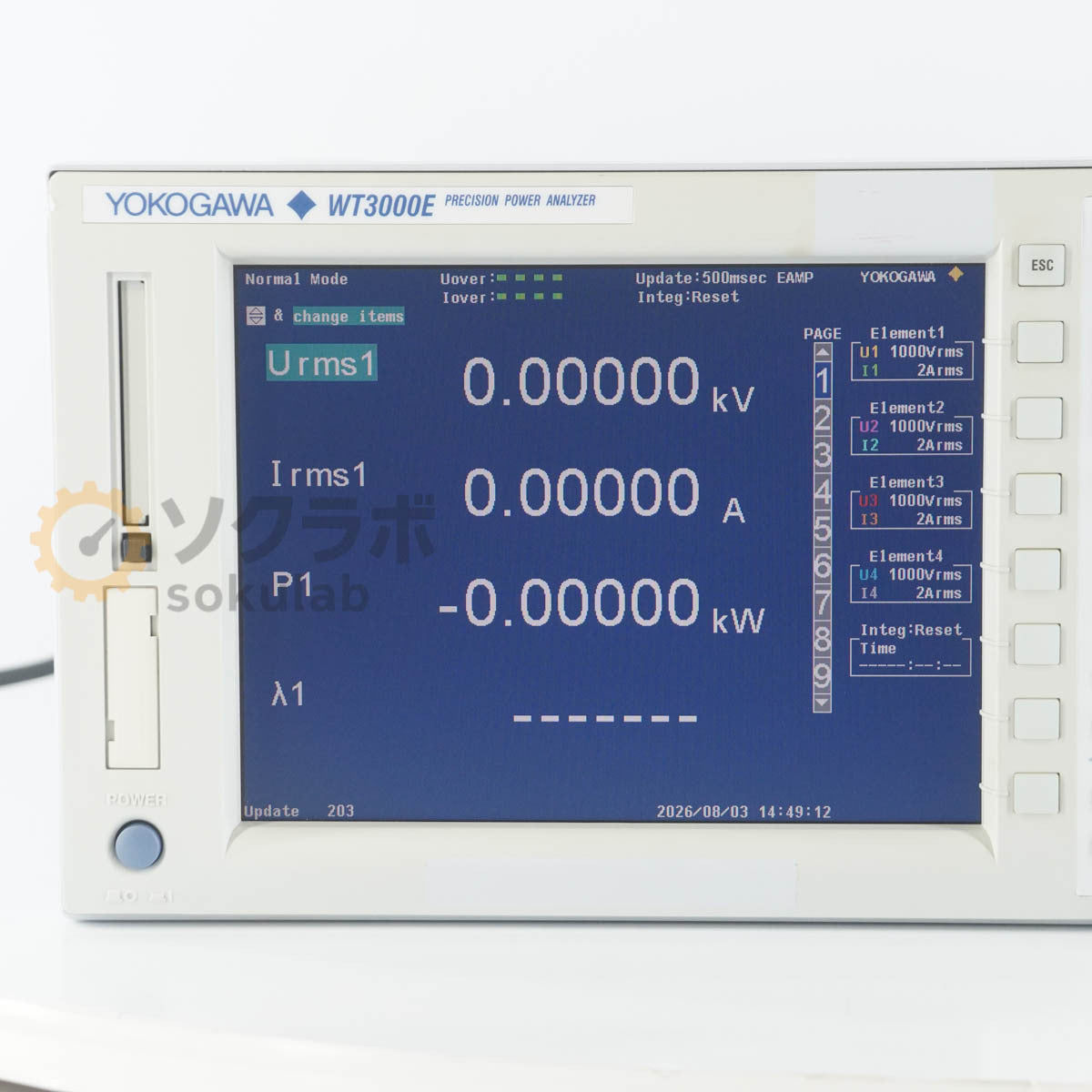 Yokogawa WT3000E Precision Power Analyzer WT3004E-2A4-30A0-D/B5/DA [c1241481589]
