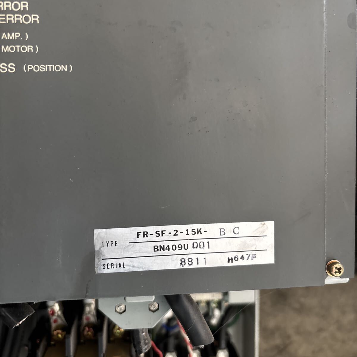 Mitsubishi Electric FR-SF-2-15K AC Spindle Controller (as-is) [f1241957169]