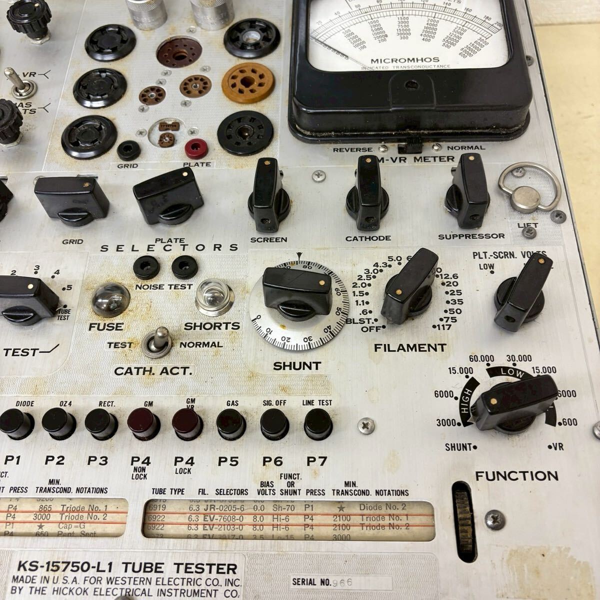 Hickok KS-15750-L Vacuum Tube Tester [n1242143276]