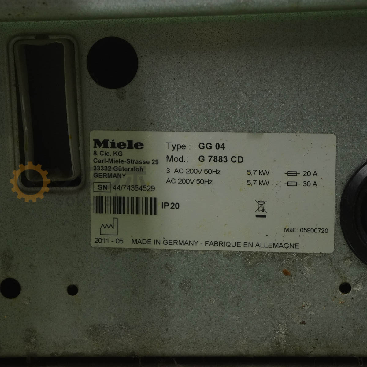Miele G7883CD Laboratory Glassware Washer 200V [g1243143486]