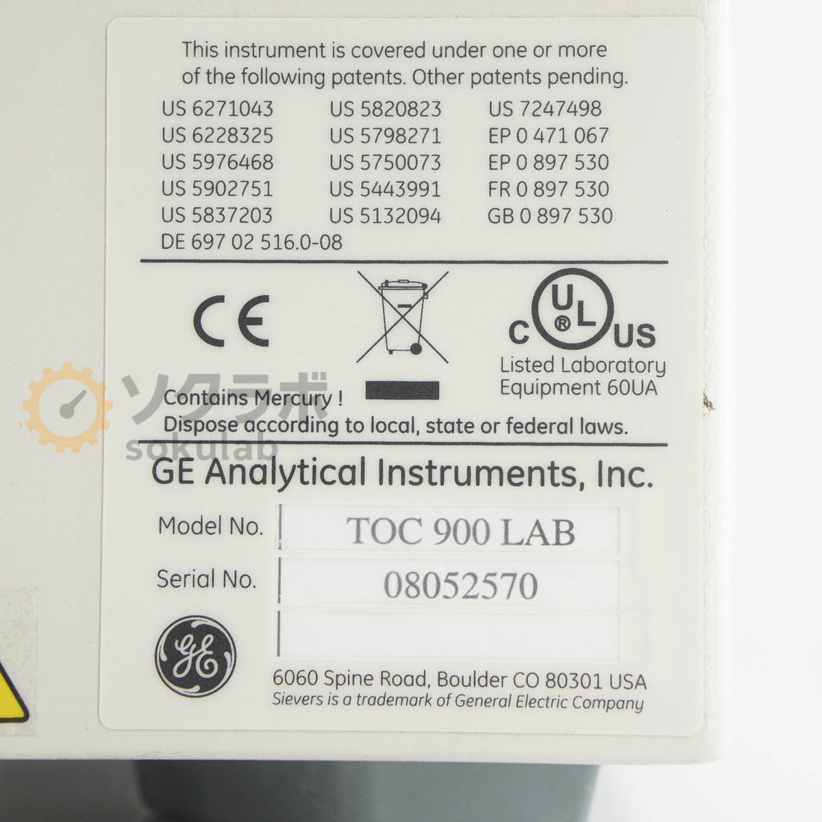 GE Sievers 900 Laboratory TOC Analyzer TOC 900 LAB ICR [o1243697214]