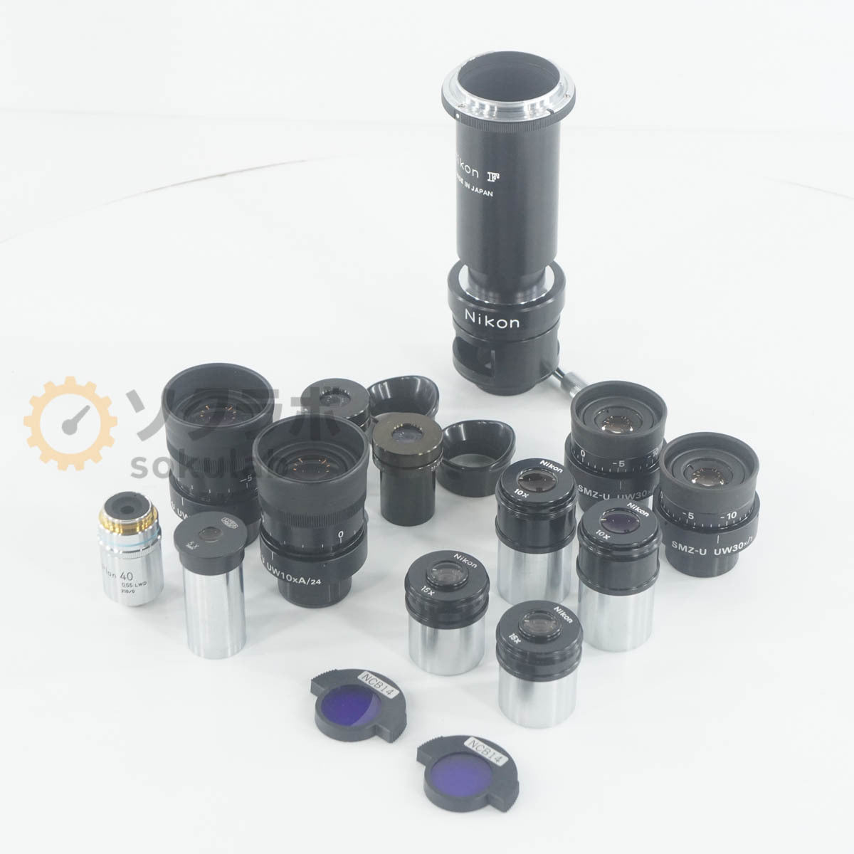 Nikon SMZ-U UW30x/7 UW10xA/24 Microscope Lens Set 15x 10x 5x [q1244198394]