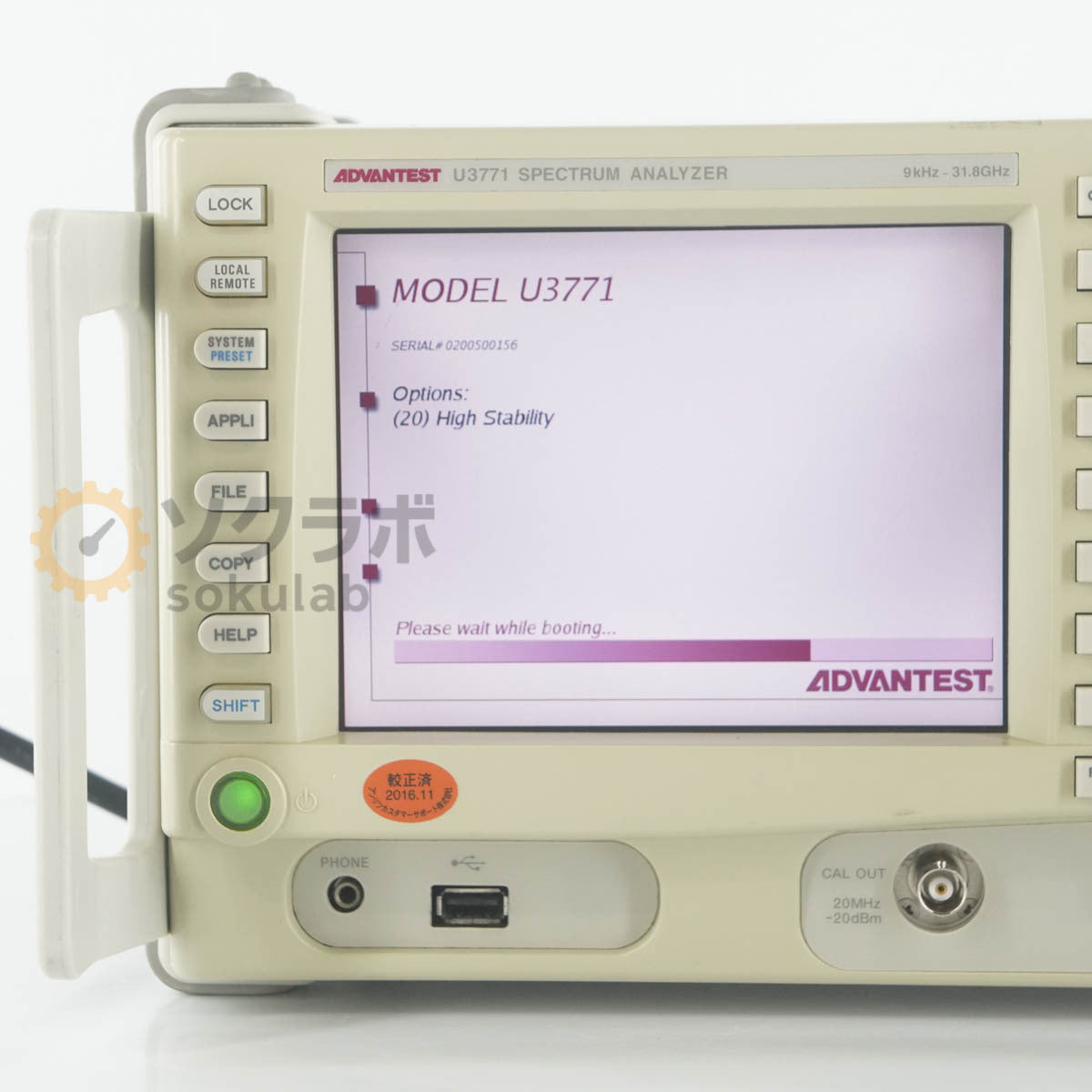 ADVANTEST U3771 SPECTRUM ANALYZER 9kHz-31.8GHz OPT 20 [b1244206804]