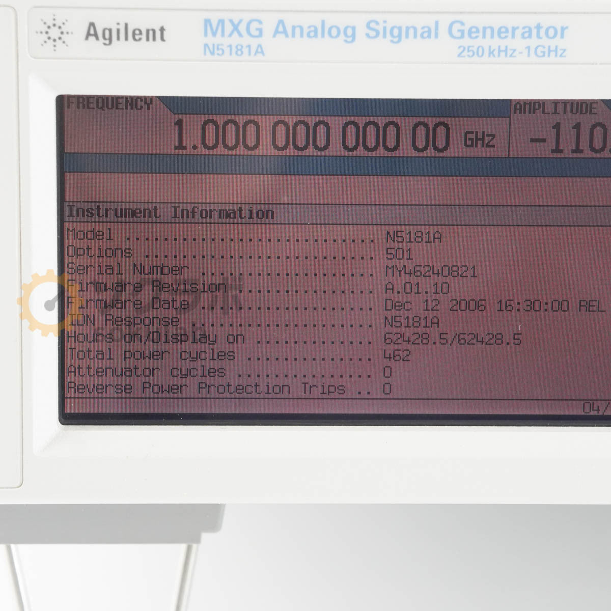 Agilent N5181A MXG Analog Signal Generator 250kHz-1GHz OPT 006 1ER 501 [h1244313847]
