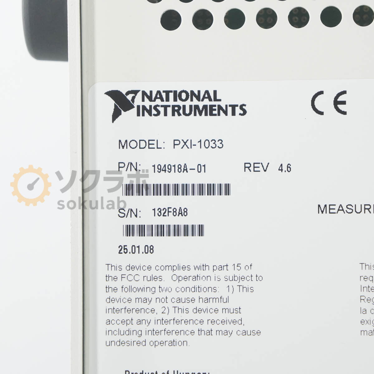NATIONAL INSTRUMENTS NI PXI-1033 PXI System with PXI-7833R PXI-6251 [1244843209]