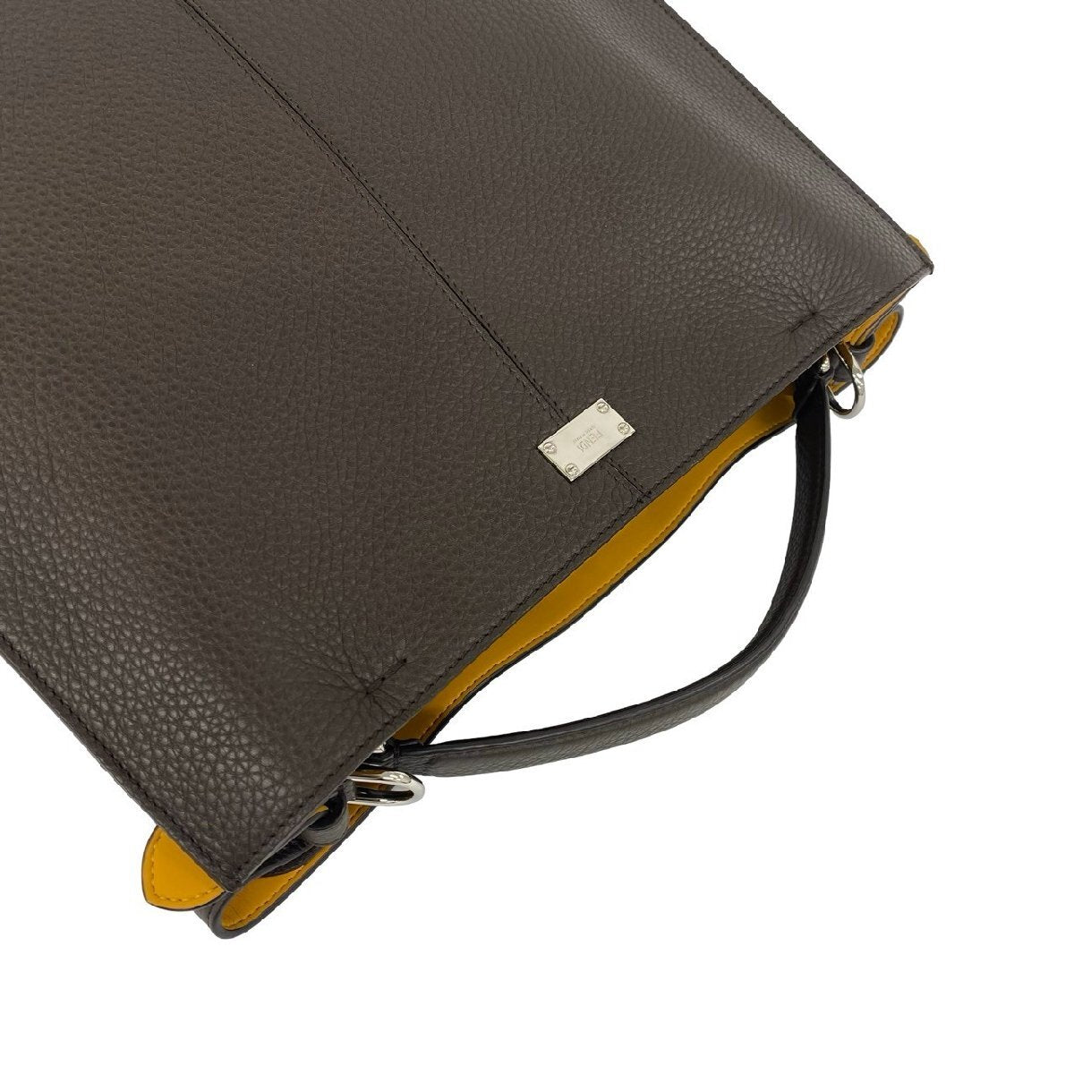 FENDI Peekaboo X Light Leather Shoulder Bag Brown [d1245644202]