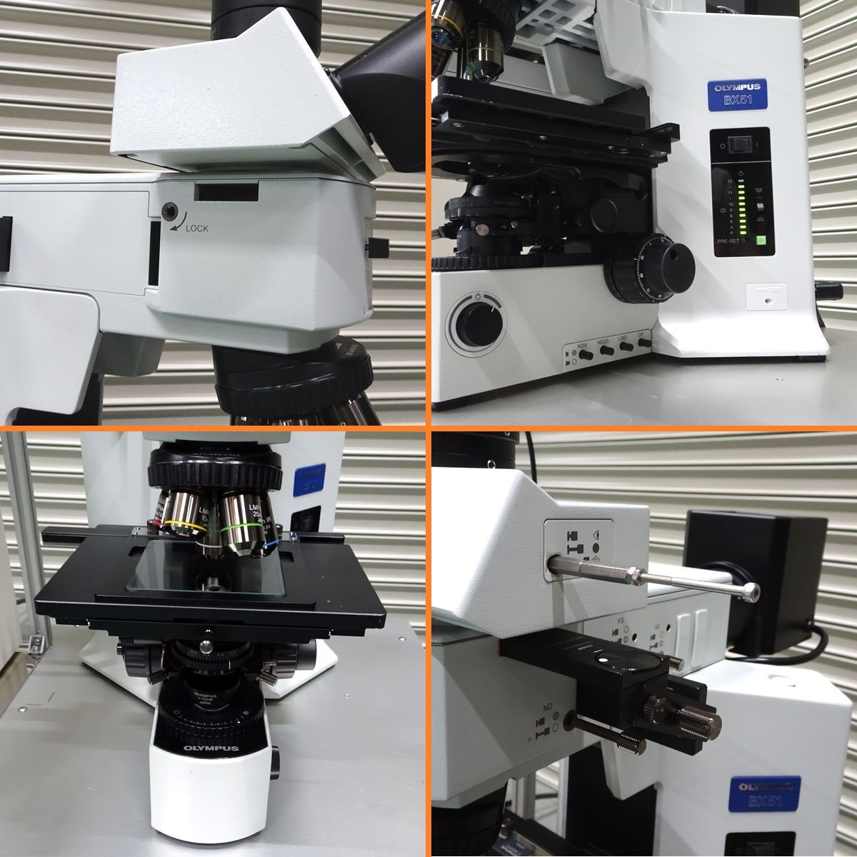 Olympus BX51TRF Microscope with 5 Objective Lenses and CCD Camera (as-is) [w1246247322]