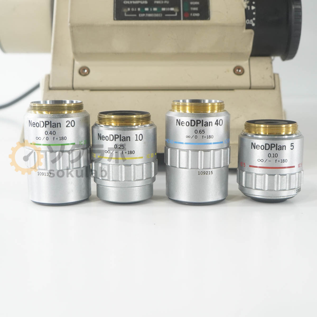 OLYMPUS PME 3 Microscope with WHK10×20L NeoDPlan 5 10 20 40 VM-50 ICD-740 PM-CBK-3 TM1550A [b1246406908]