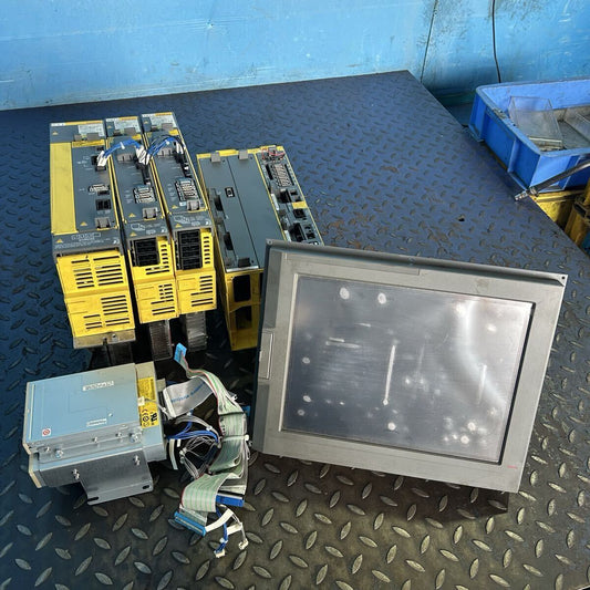 FANUC A06B-6140-H011 Amplifier with A13B-0196-B123 and FOM22412NT Laser Cutter (for parts or not working) [u1246868979]