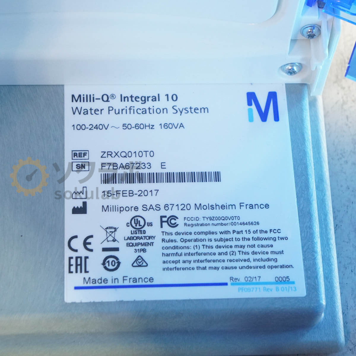 Millipore Milli-Q Integral 10 ZRXQ010T0 Water Purification System 60 L PE Tank Q-POD E-POD [m1247333849]