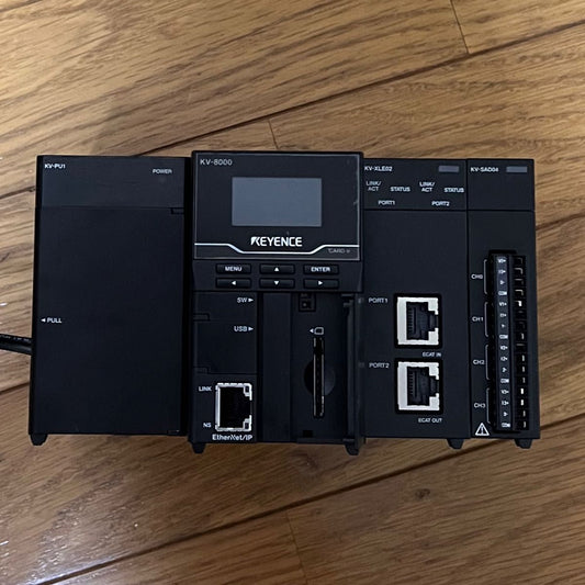 Keyence KV-8000 CPU Unit with KV-XLE02 KV-SAD04 KV-PU1 Set [z703991242]