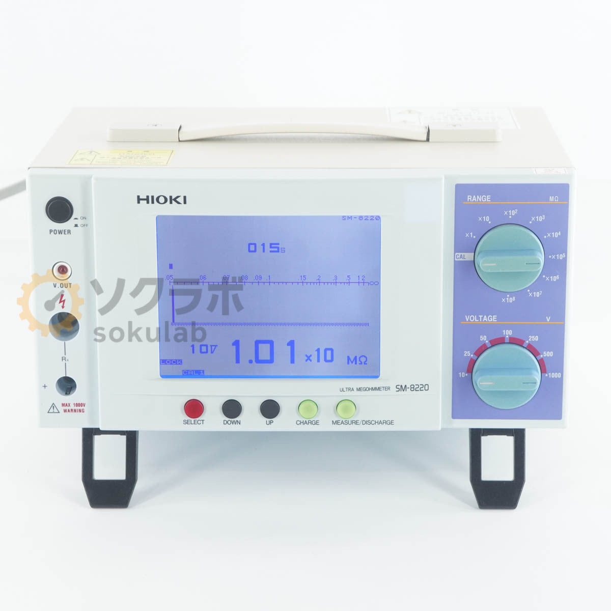 Hioki SM-8220 ULTRA MEGOHMMETER with Power Cord and Manual [l1248636612]