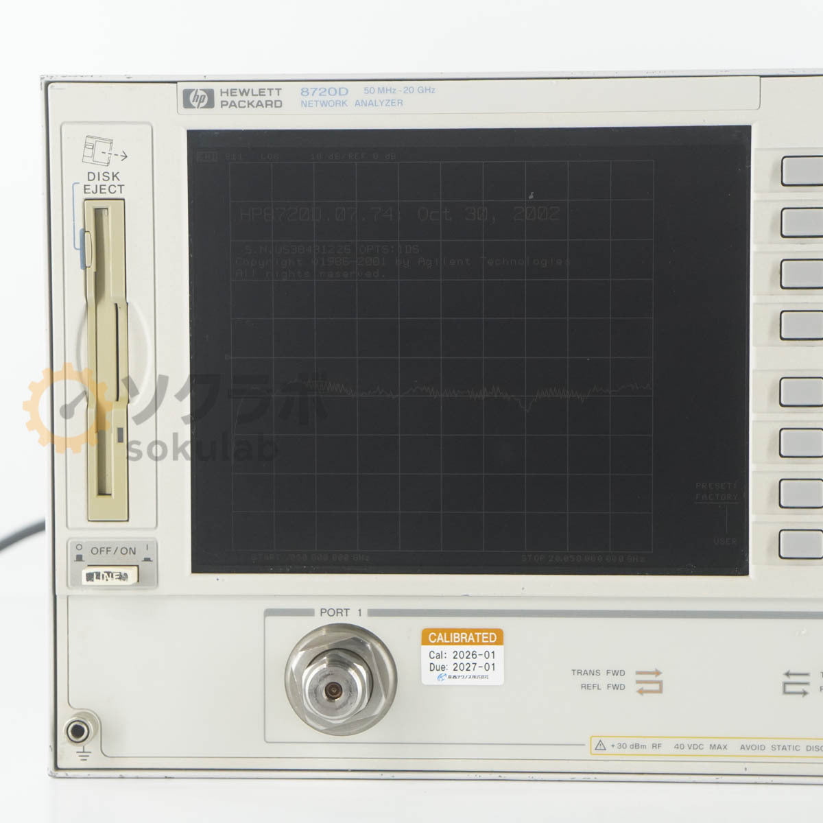 Agilent 8720D Network Analyzer 50MHz-20GHz OPT 1D5 [h1248624316]