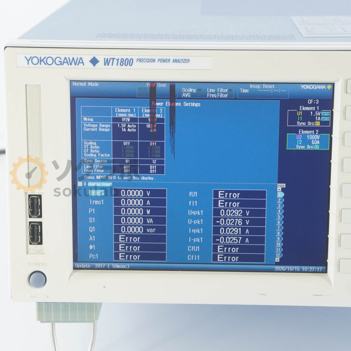 Yokogawa WT1800 Precision Power Analyzer WT1802-02-M-HE [h1248736355]