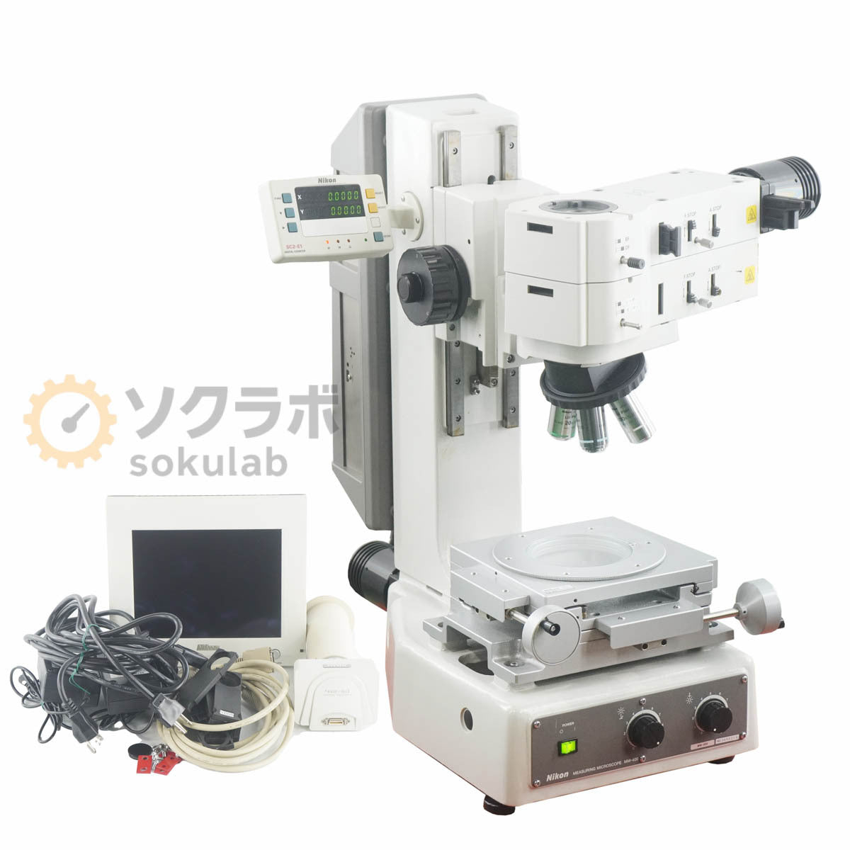 Nikon MM-400 Measuring Microscope LU Plan 20× 50× 100× Fluor 5× 10× [e1249054619]