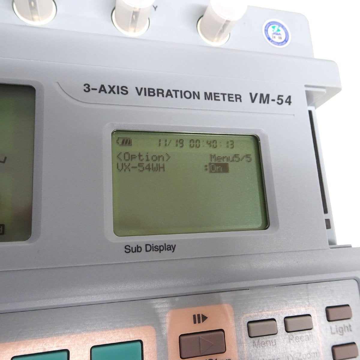 Rion VM-54 3-Axis Vibration Meter with VP-80 Preamplifier VX-54WH Card PV-97C Pickup (for parts or not working) [m1249970586]
