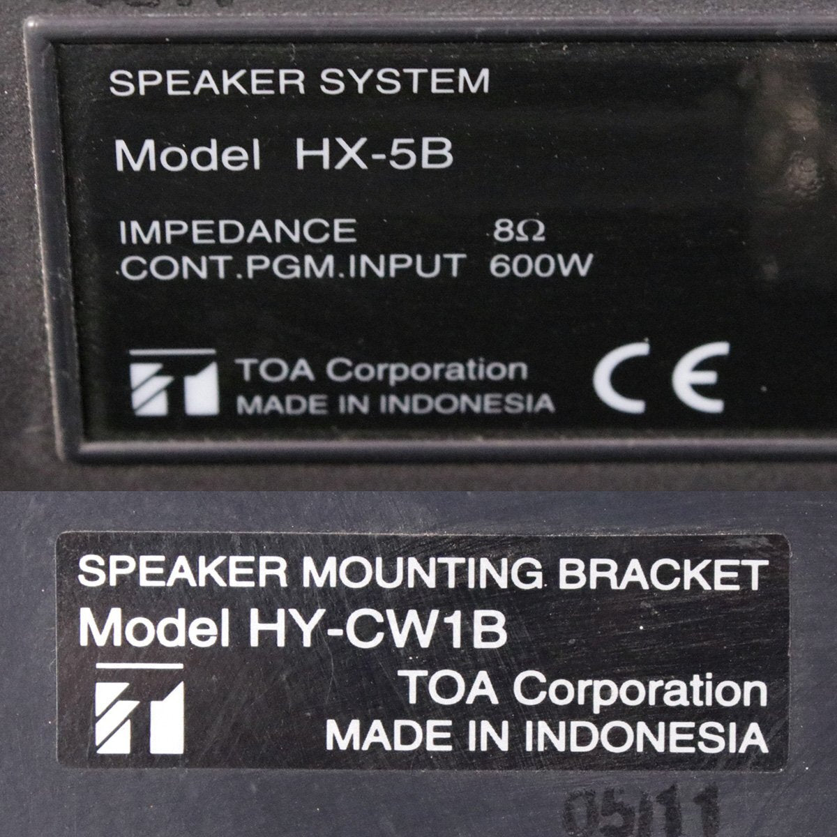 TOA HX-5B Compact Array Speaker 2 Units with Ceiling Mount Brackets [t1250036473]