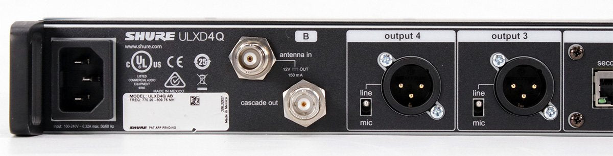 SHURE ULXD4Q Wireless Receiver 4 Channels AB 770-810MHz [f1214094669]