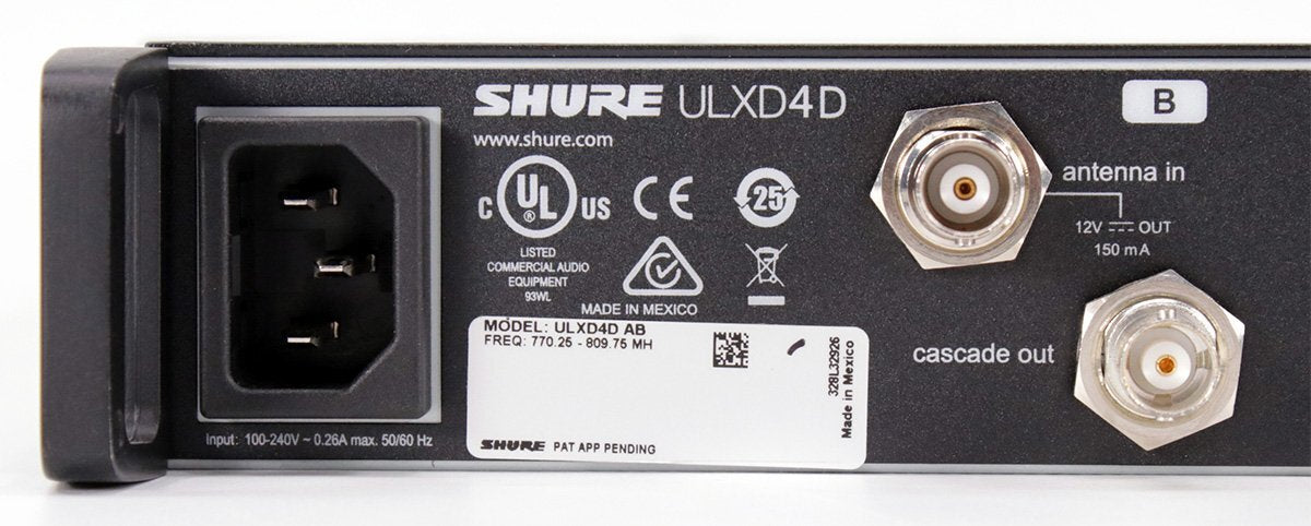 Shure ULXD4D 2ch Wireless Receiver ULX-D Series 770-810MHz [d1212190229]