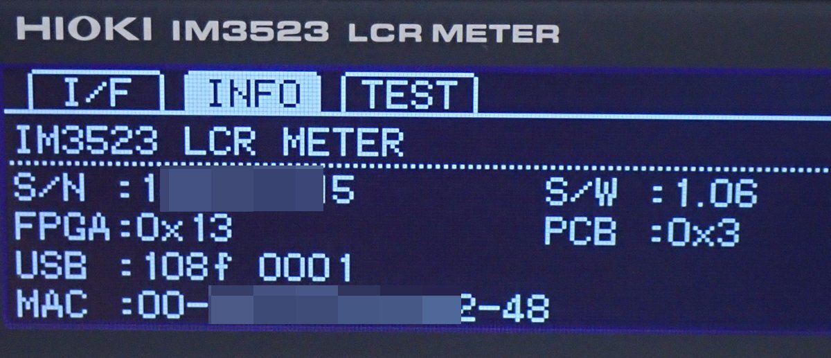 Hioki IM3523 LCR Meter with RS-232C Interface [c1246155198]