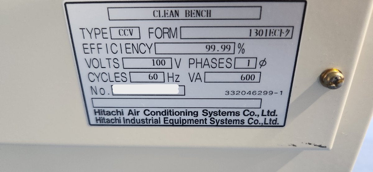 Hitachi CCV-1301EC Clean Bench [x1195920387]