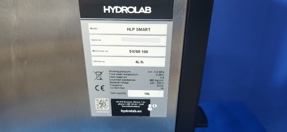 Hydrolab HLP Smart Water Demineralizer with ZC-0010 10L Pressure Tank [k1240114311]