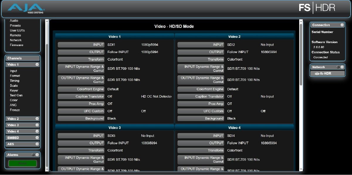 AJA FS-HDR-R0 HDR/WCG Frame Synchronizer 4K UHD SDI [d1241916101]