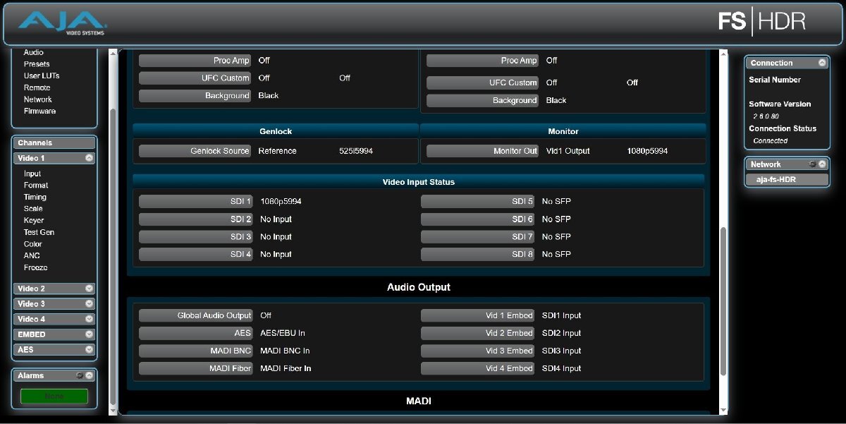 AJA FS-HDR-R0 HDR/WCG Frame Synchronizer 4K UHD SDI [d1241916101]