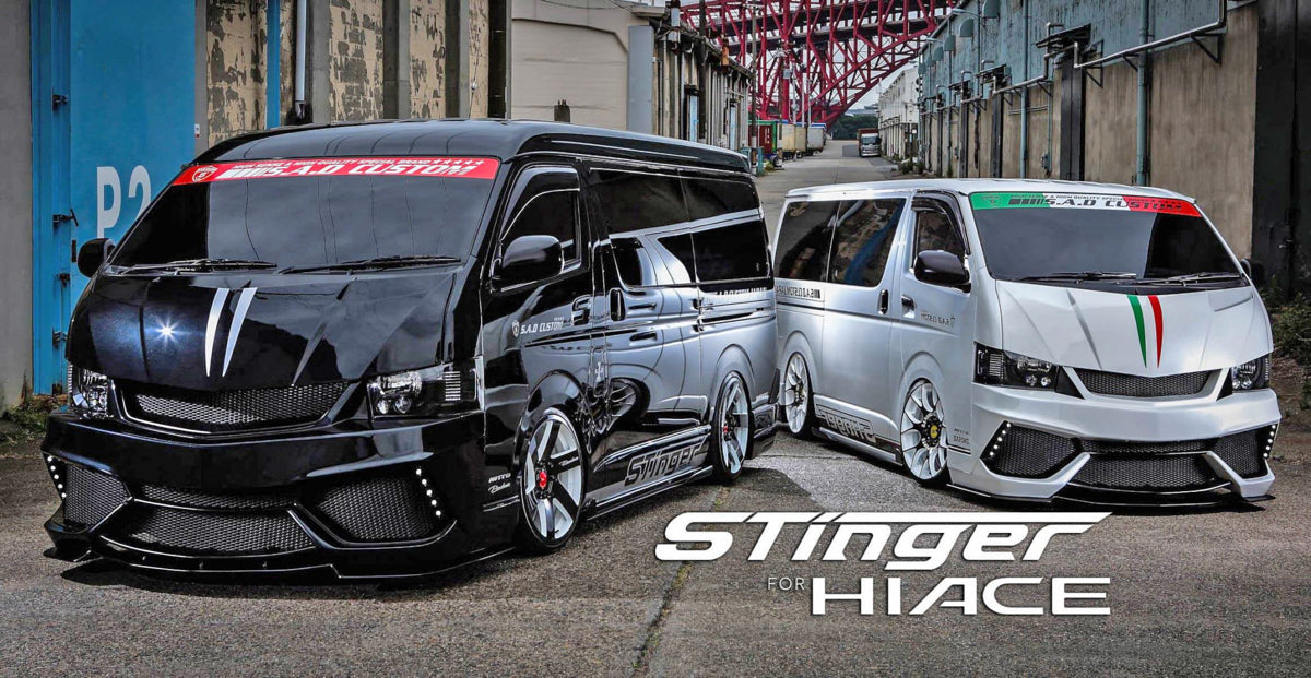 [M’s] Type 4 200 Hiace (Wide) S.A.D CUSTOM JAPAN STINGER Face Kit / FRP Unpainted HIACE WIDE Aero Parts Stinger [1050143114]