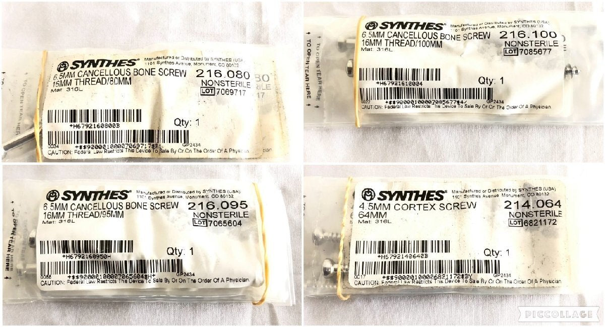 SYNTHES Basic Screw Set Cortex Screw Set Bone Screw Medical Instrument Case 120 BB6FK#2 [v1218701170]