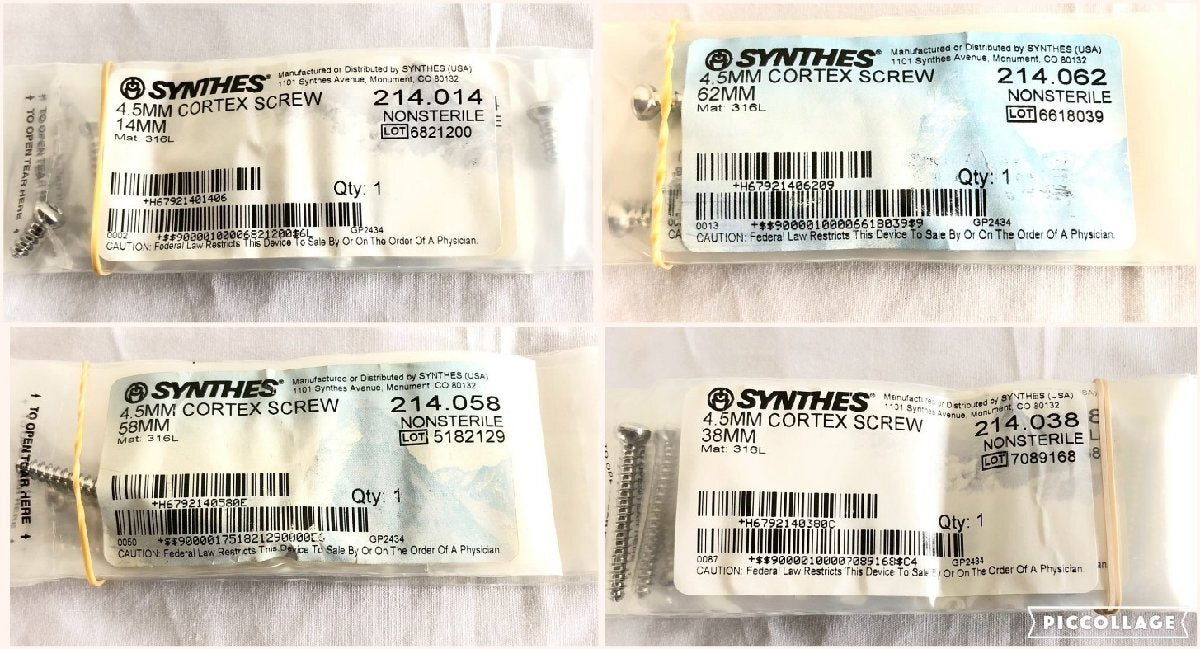 SYNTHES Basic Screw Set Cortex Screw Set Bone Screw Medical Instrument Case 120 BB6FK#2 [v1218701170]