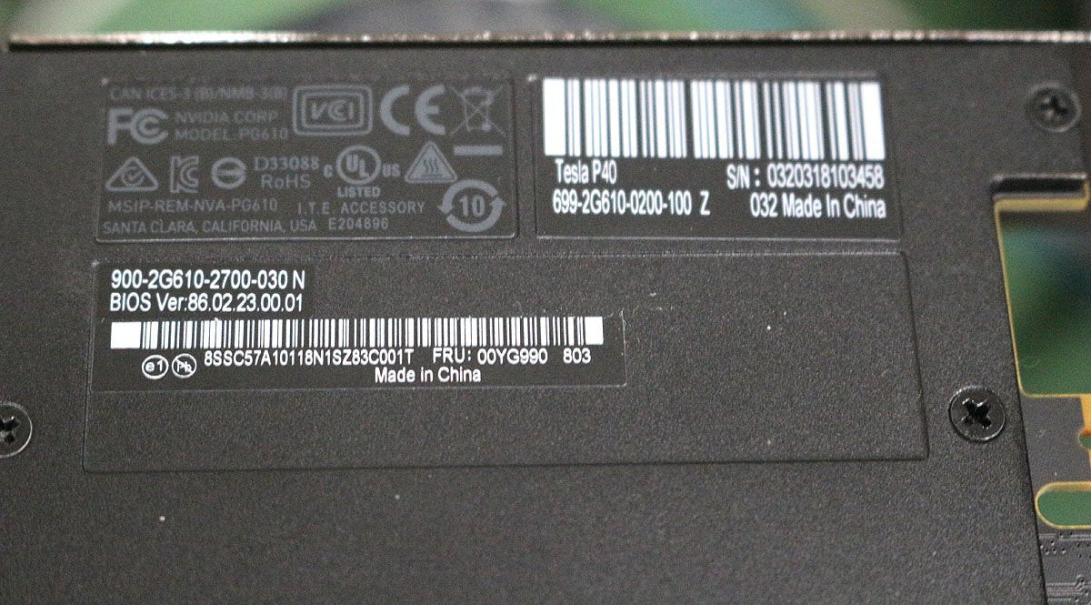 NVIDIA Tesla P40 900-2G610-2700-030 Server GPU Set of 2 [1237132979]