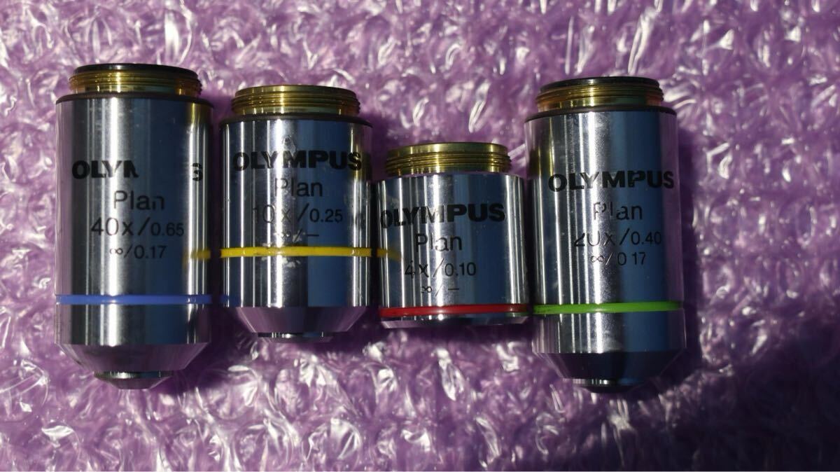 Olympus BX40F Microscope with 4 Objective Lenses [b1247460665]