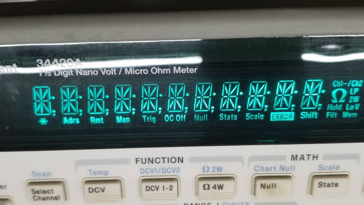 Agilent 34420A Nanovolt Microohm Meter 7.5 Digit [k528737531]