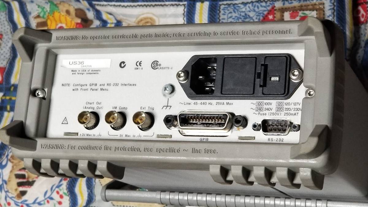 Agilent 34420A Nanovolt Microohm Meter 7.5 Digit [x1046119826]