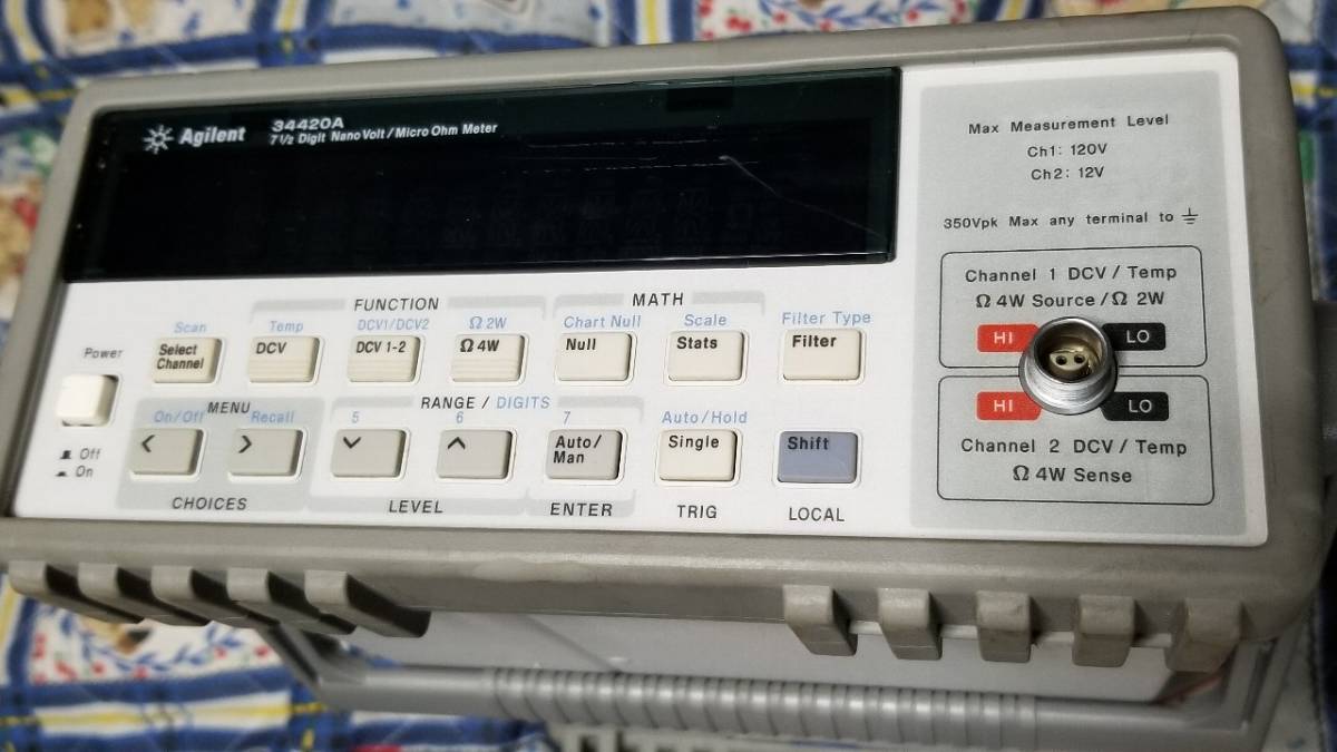 Agilent 34420A Nanovolt Microohm Meter 7.5 Digit [x1046119826]
