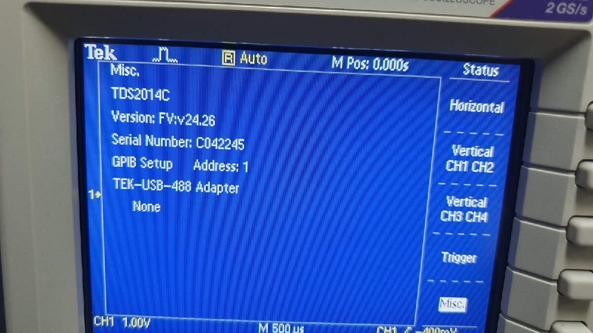 Tektronix TDS2014C Digital Oscilloscope 100MHz 4ch 2GS/s [n1139001975]